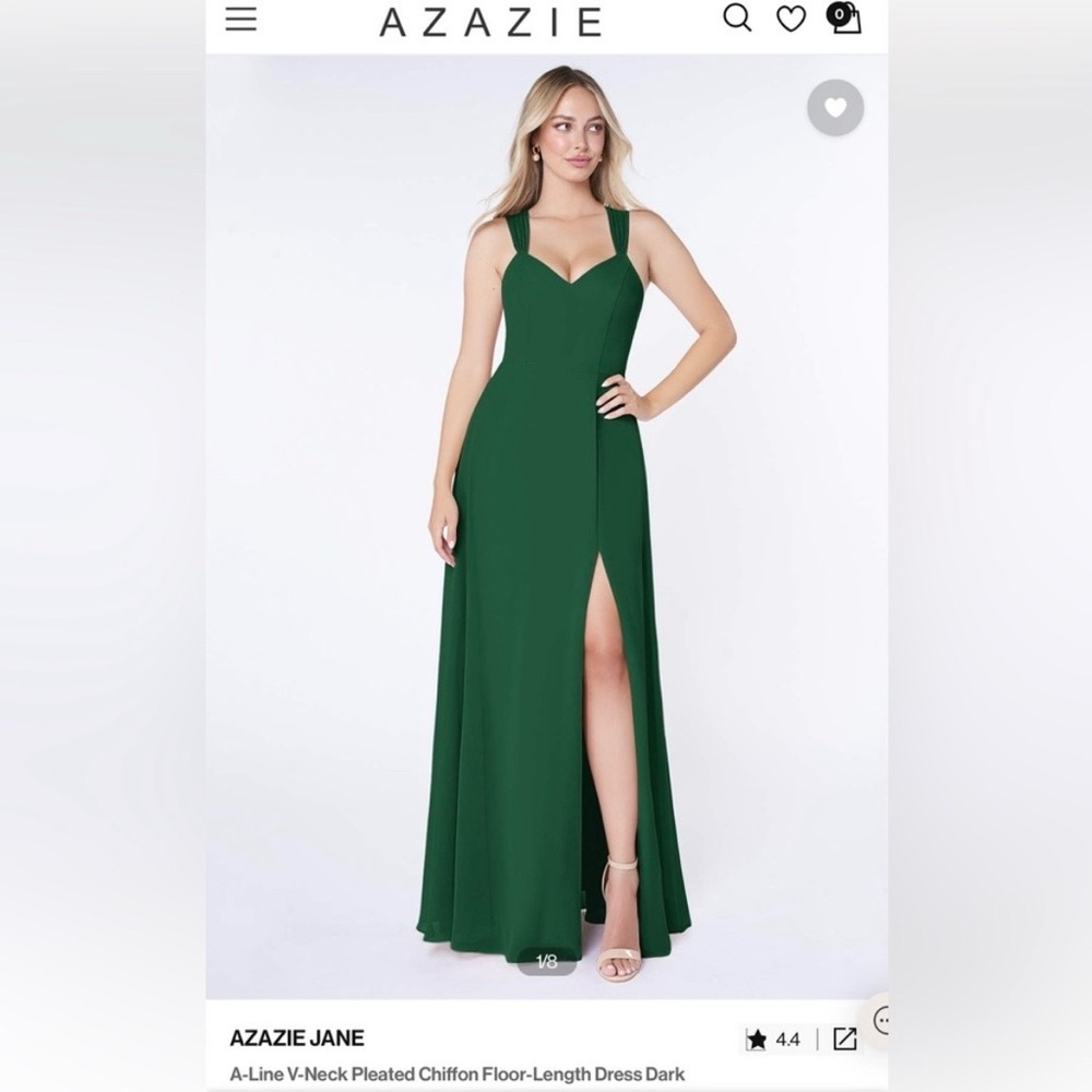 Azazie Jane Dark Green Dress